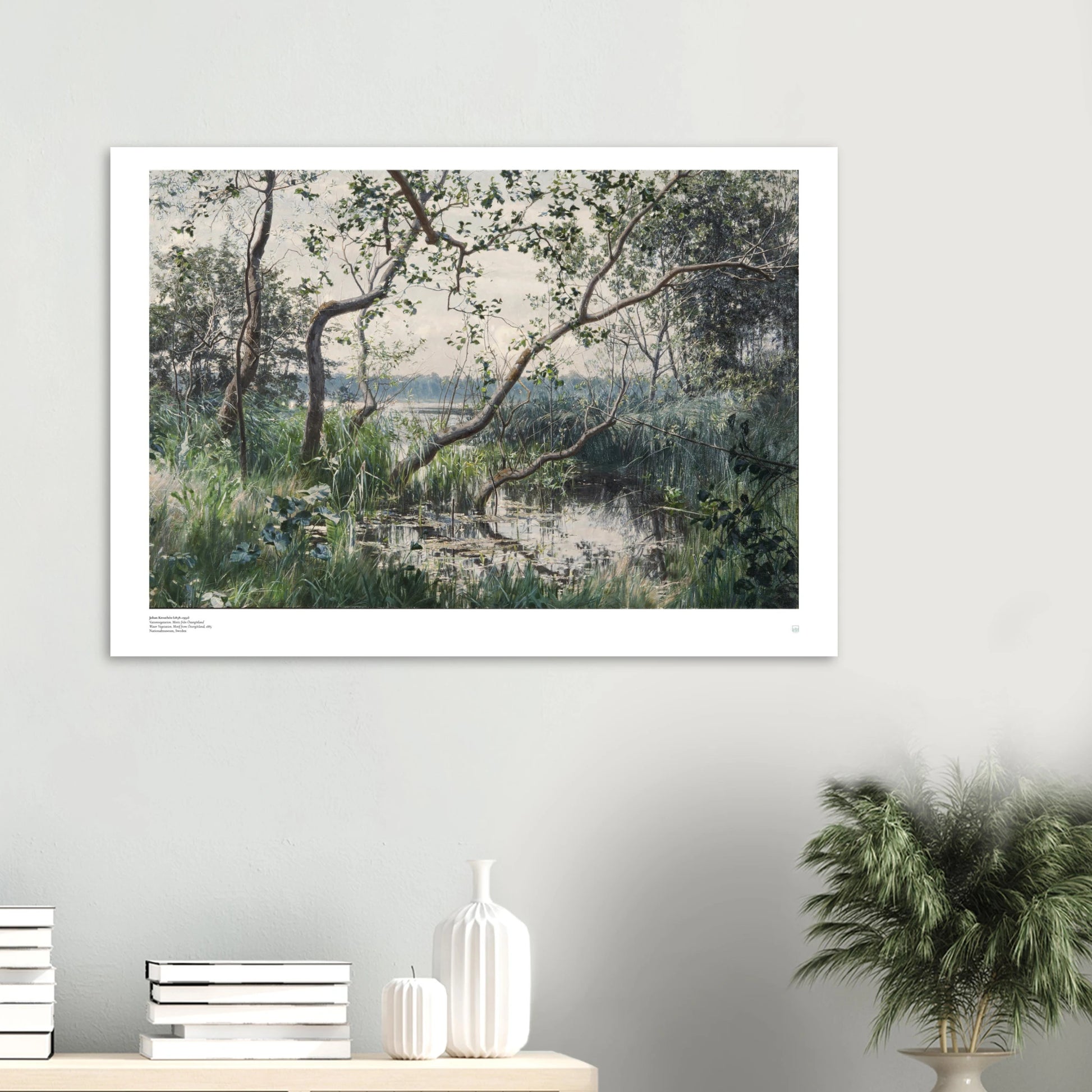 Krouthen Water Vegetation art swedish print poster on wall