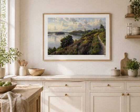 Mønsted, Peder Mørk — Borresø View (1912) | Danish Art Print (Poster)