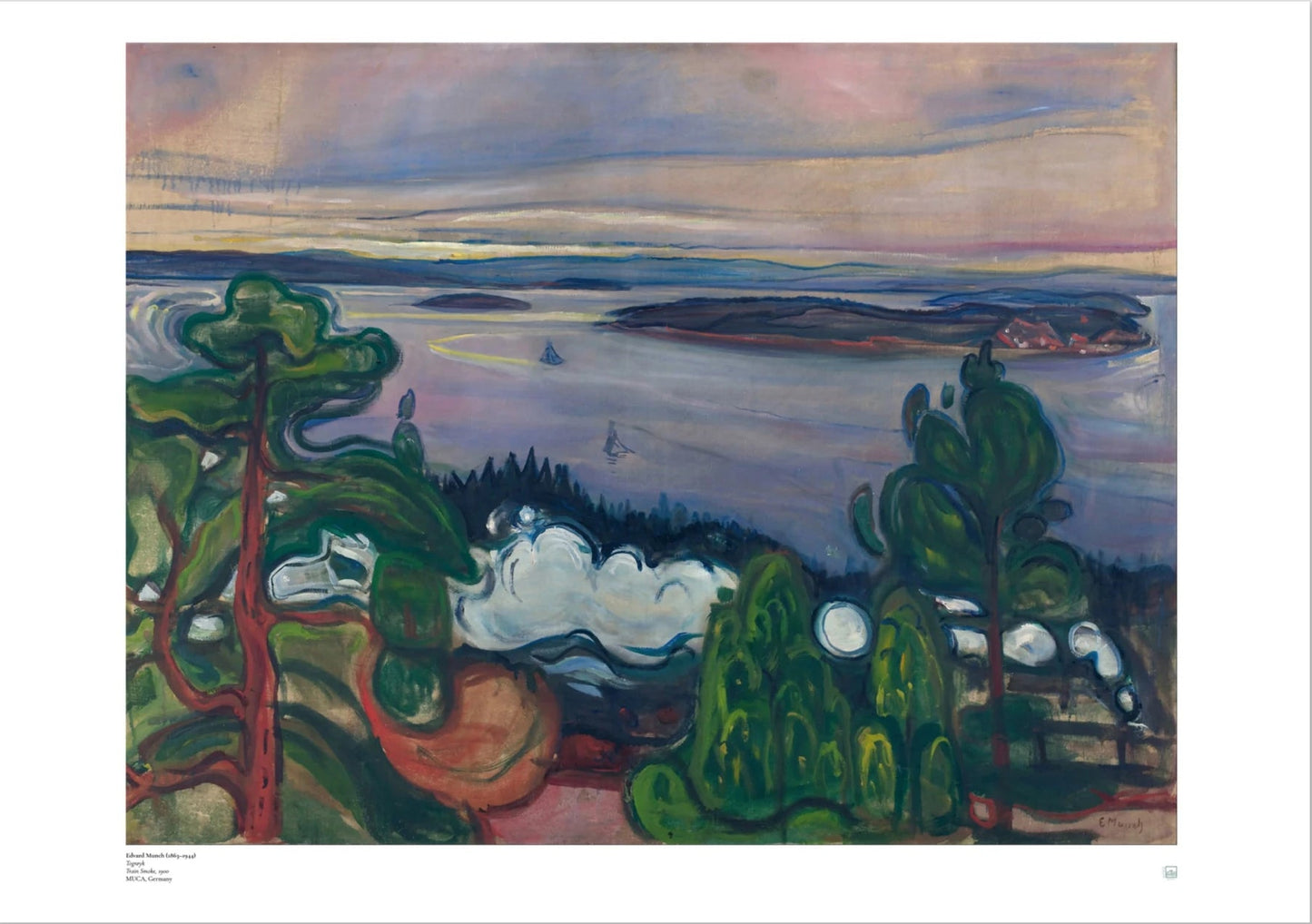 Munch, Edvard: Train Smoke art print poster