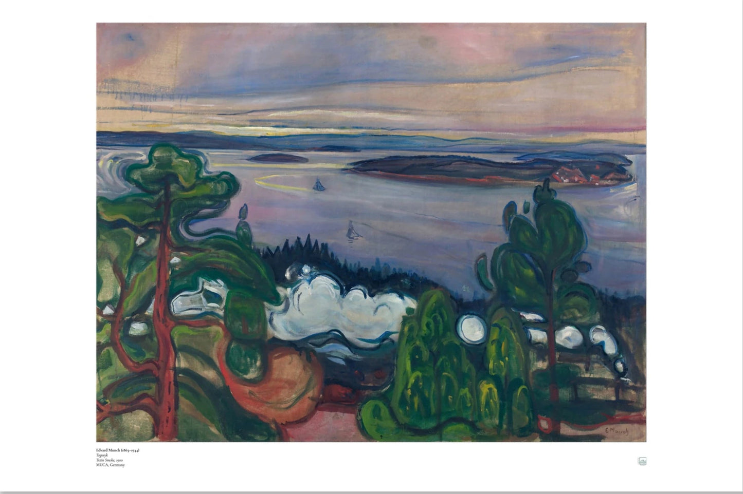 Munch, Edvard: Train Smoke art print poster