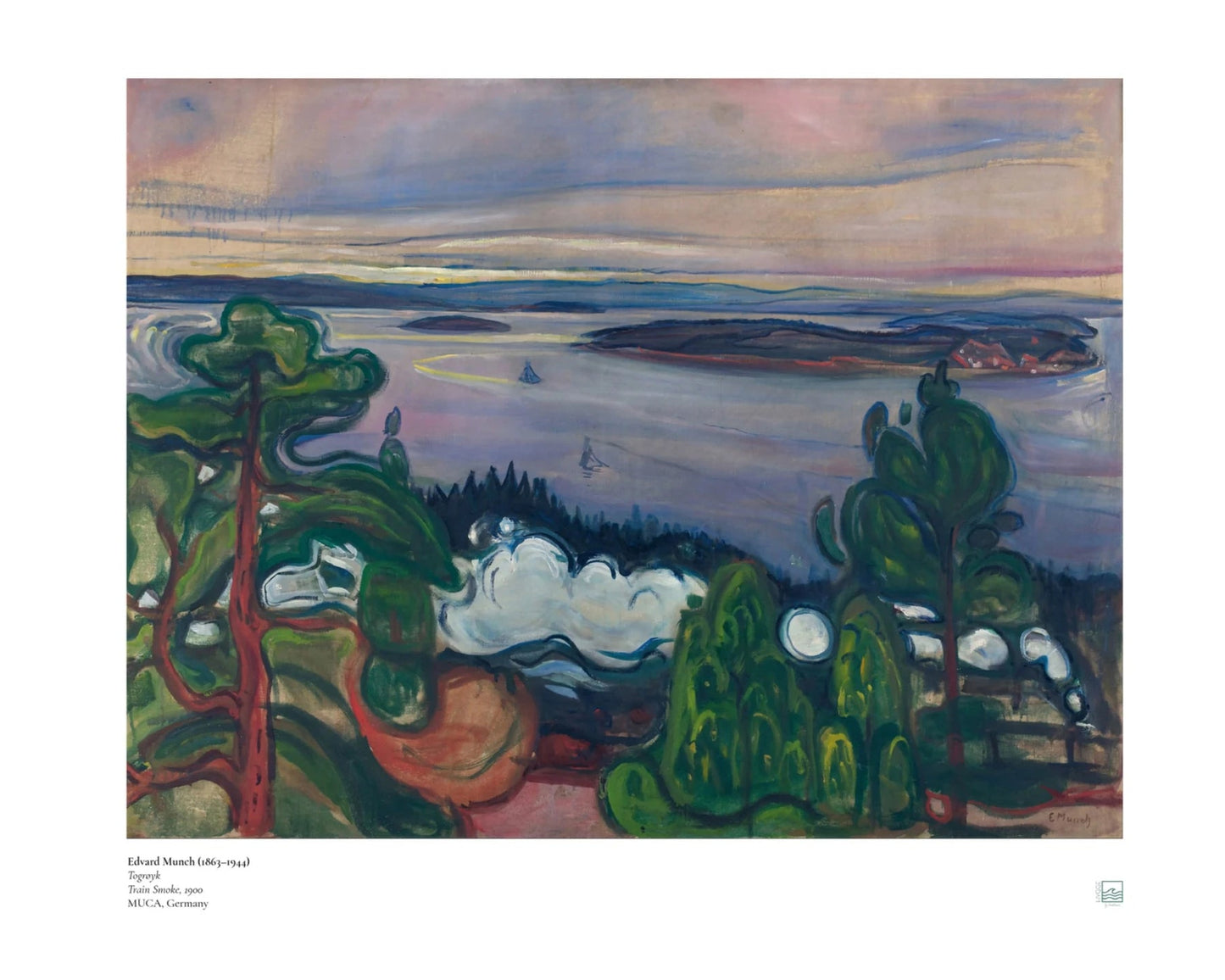 Munch, Edvard: Train Smoke art print poster