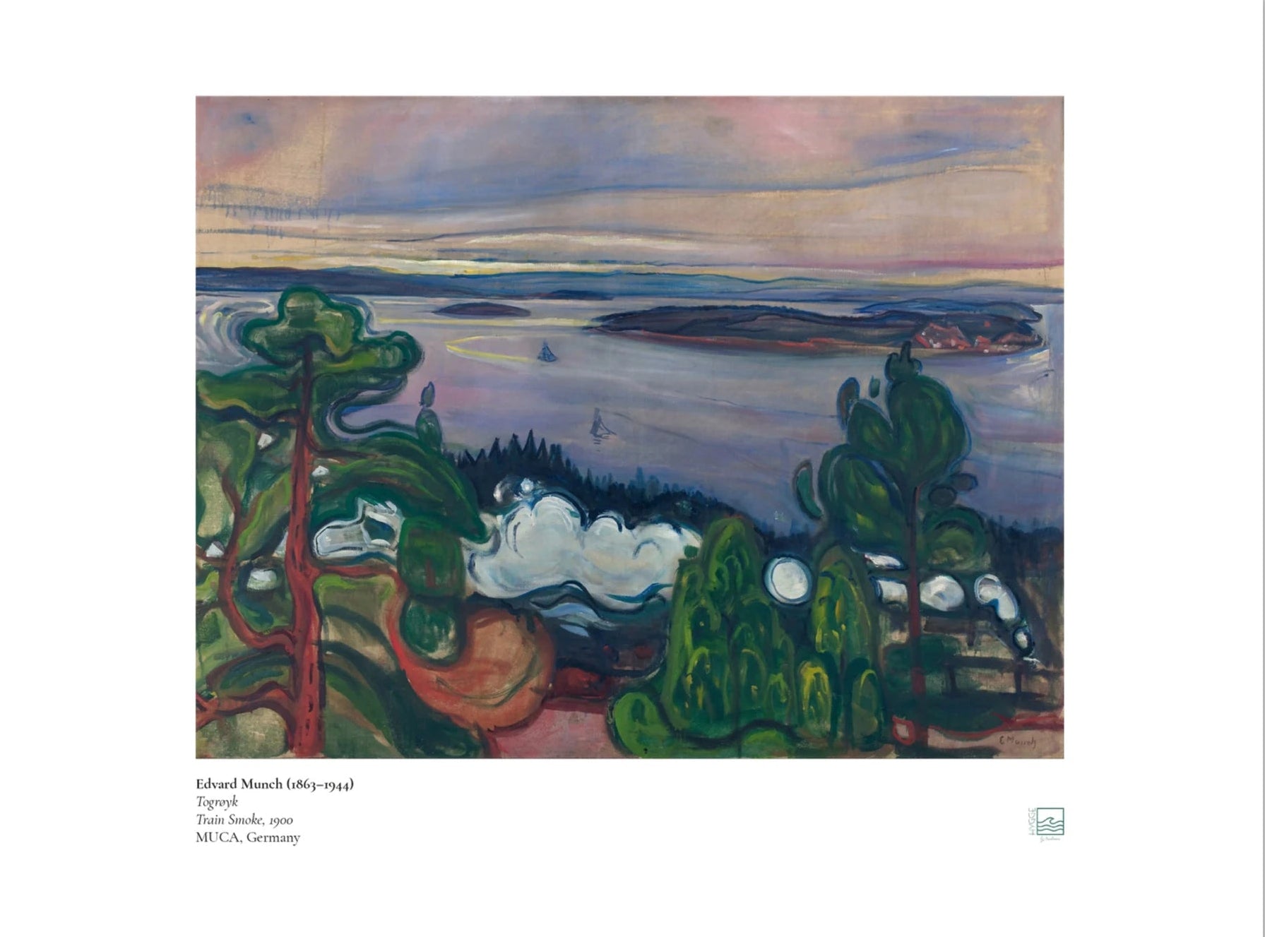 Munch, Edvard: Train Smoke art print poster