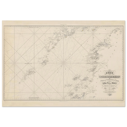 Old map of Lofoten and Bodø Norway