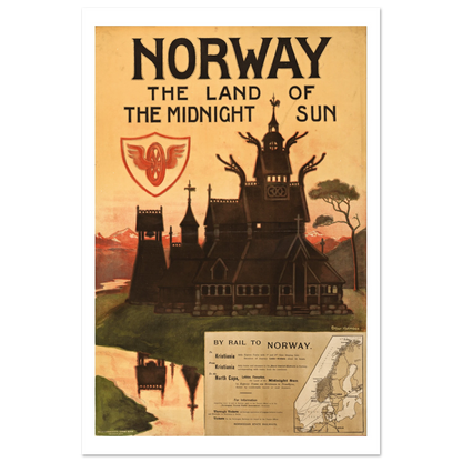 Othar Holmboe Norway The Land of the Midnight Sun poster