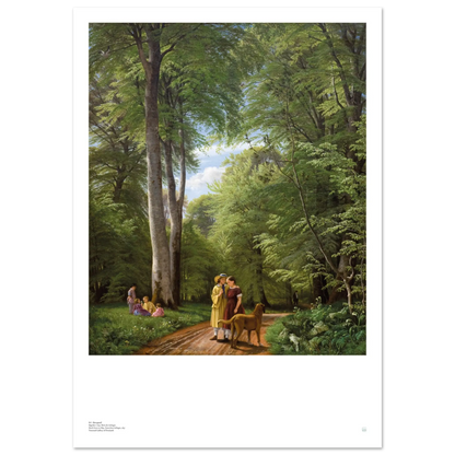 P.C. Skovgaard, ‘Beech Forest in May’ (1857) — Danish landscape poster with spring beech grove and dappled light.