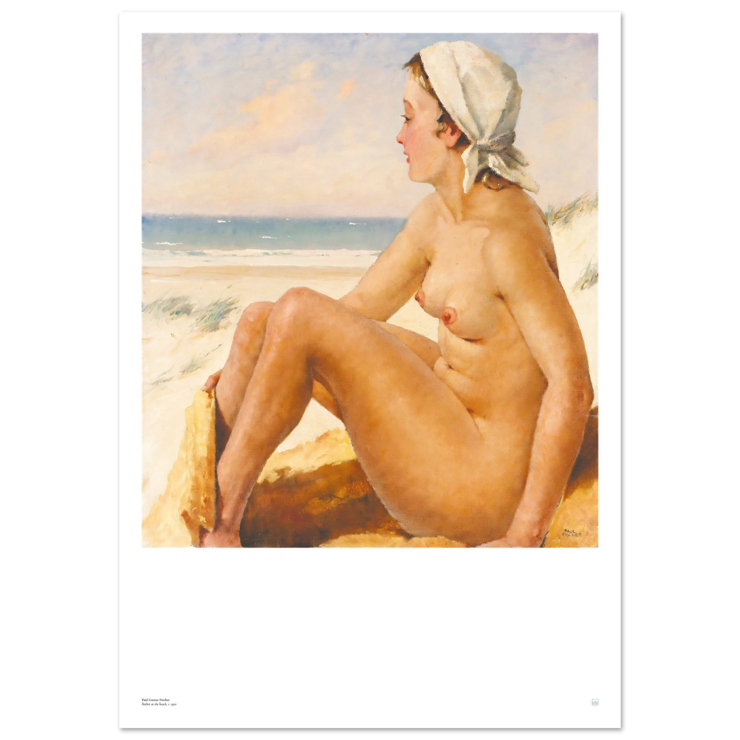 Paul Gustave Fischer, ‘At Gammel Strand, Copenhagen’ (1920) — Danish city poster with waterfront street life and elegant façades.