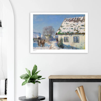 Peder Mørk Mønsted, ‘A Village in the Snow’ 