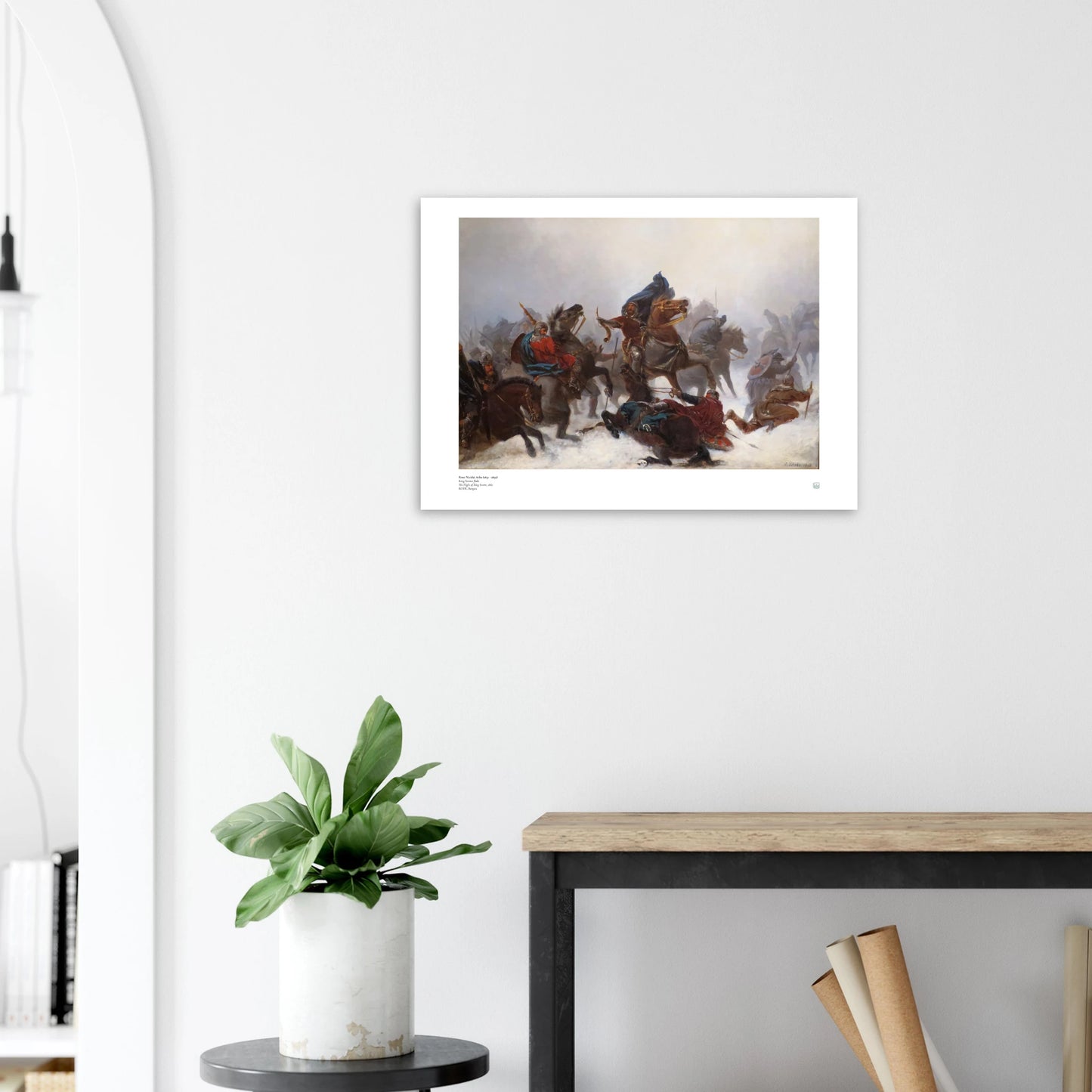 Nordic wall art print – The Flight of King Sverre by Peter Nicolai Arbo (1862)