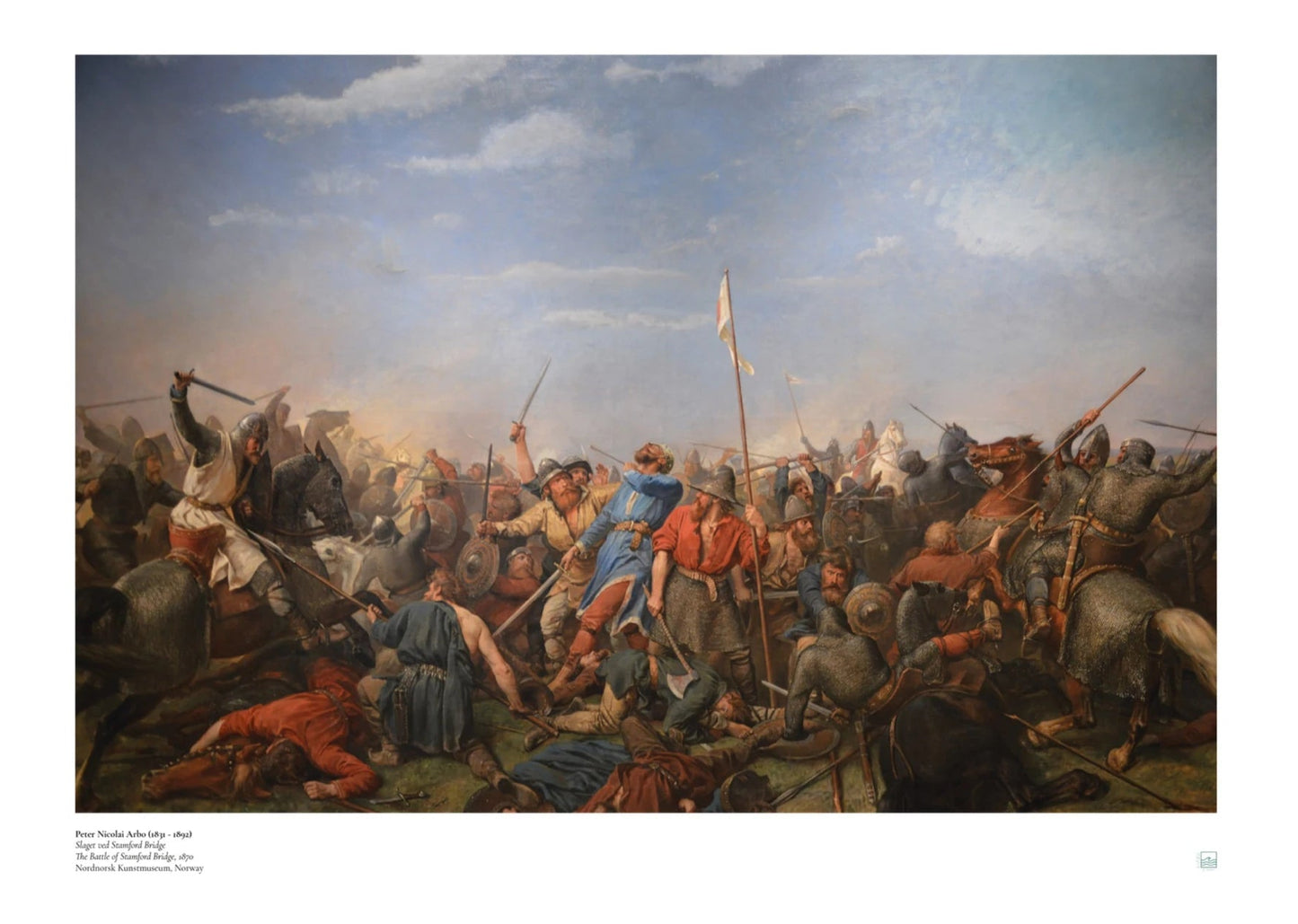 Peter Nicolai Arbo Poster - The Battle of Stamford Bridge Norwegian Print Art