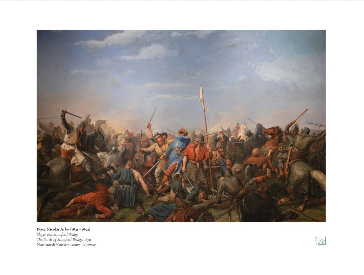 Peter Nicolai Arbo Poster - The Battle of Stamford Bridge Norwegian Print Art