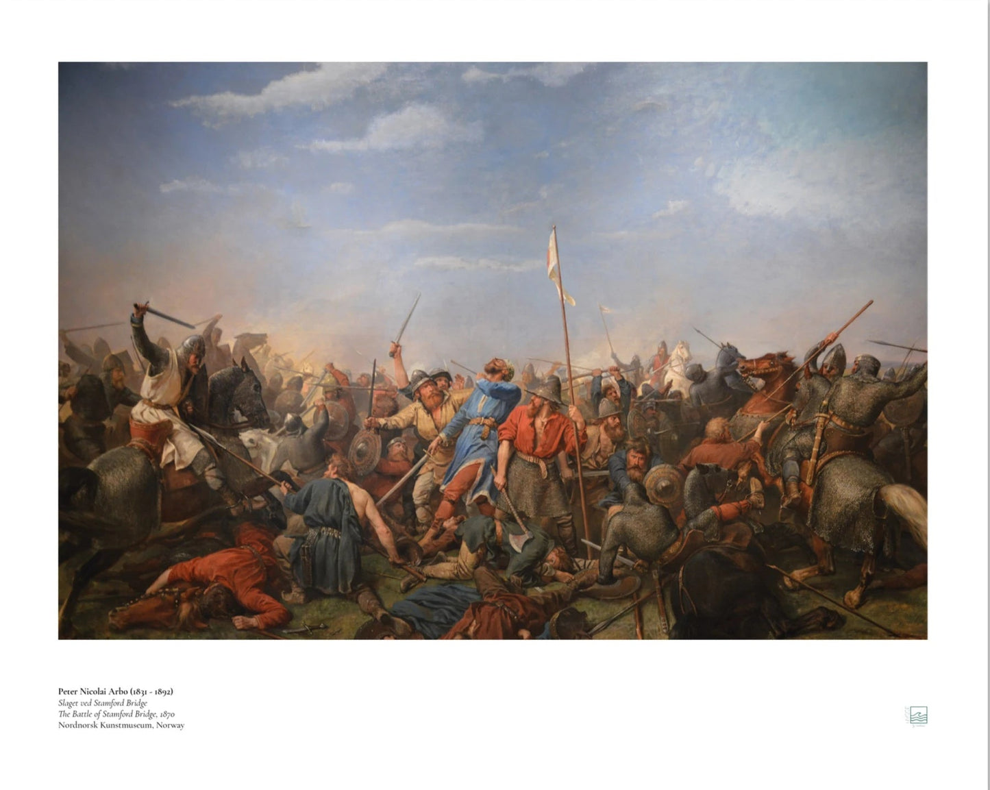 Peter Nicolai Arbo Poster - The Battle of Stamford Bridge Norwegian Print Art