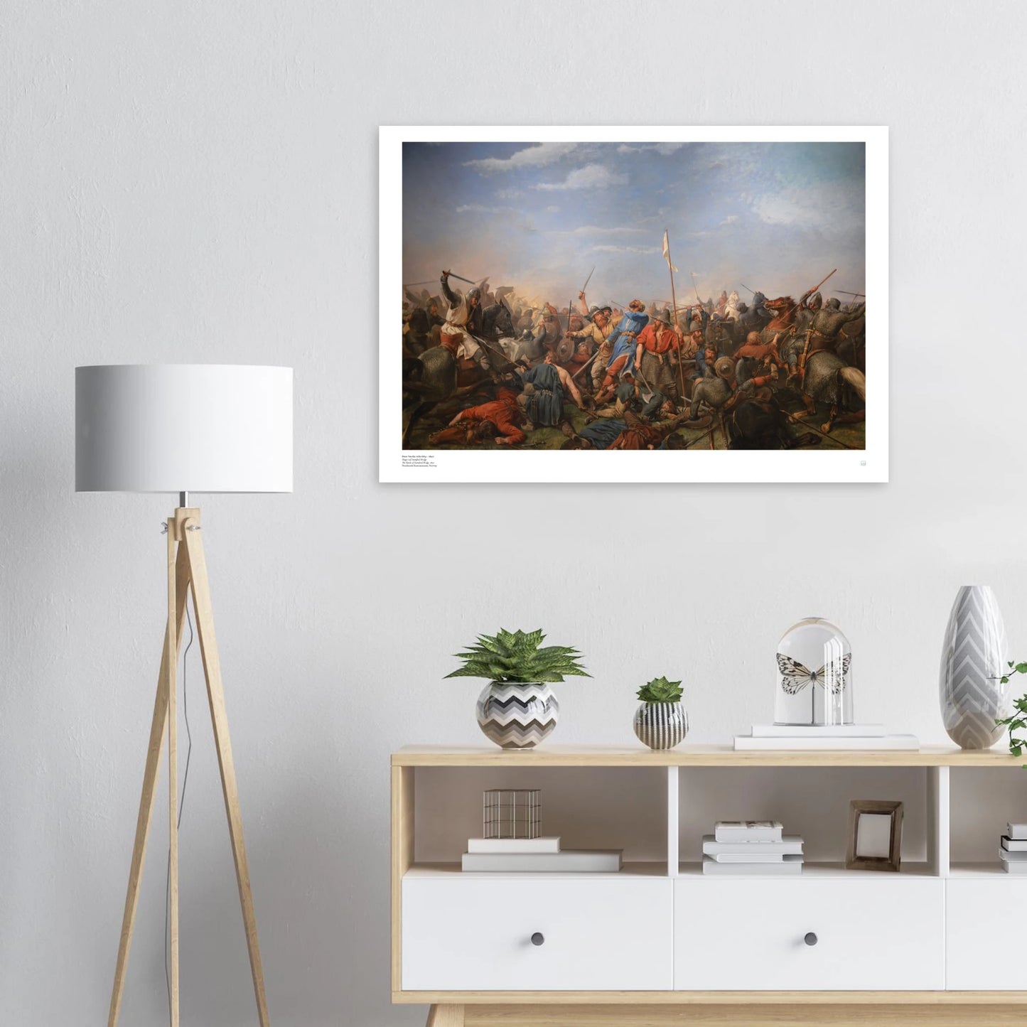 Peter Nicolai Arbo Poster - The Battle of Stamford Bridge Norwegian Print Art