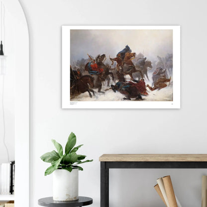 Nordic wall art print – The Flight of King Sverre by Peter Nicolai Arbo (1862)