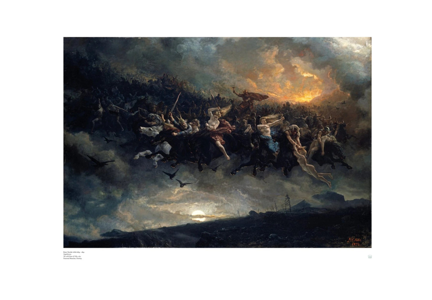 Peter Nicolai Arbo: Åsgårdsreien - norwegian print art