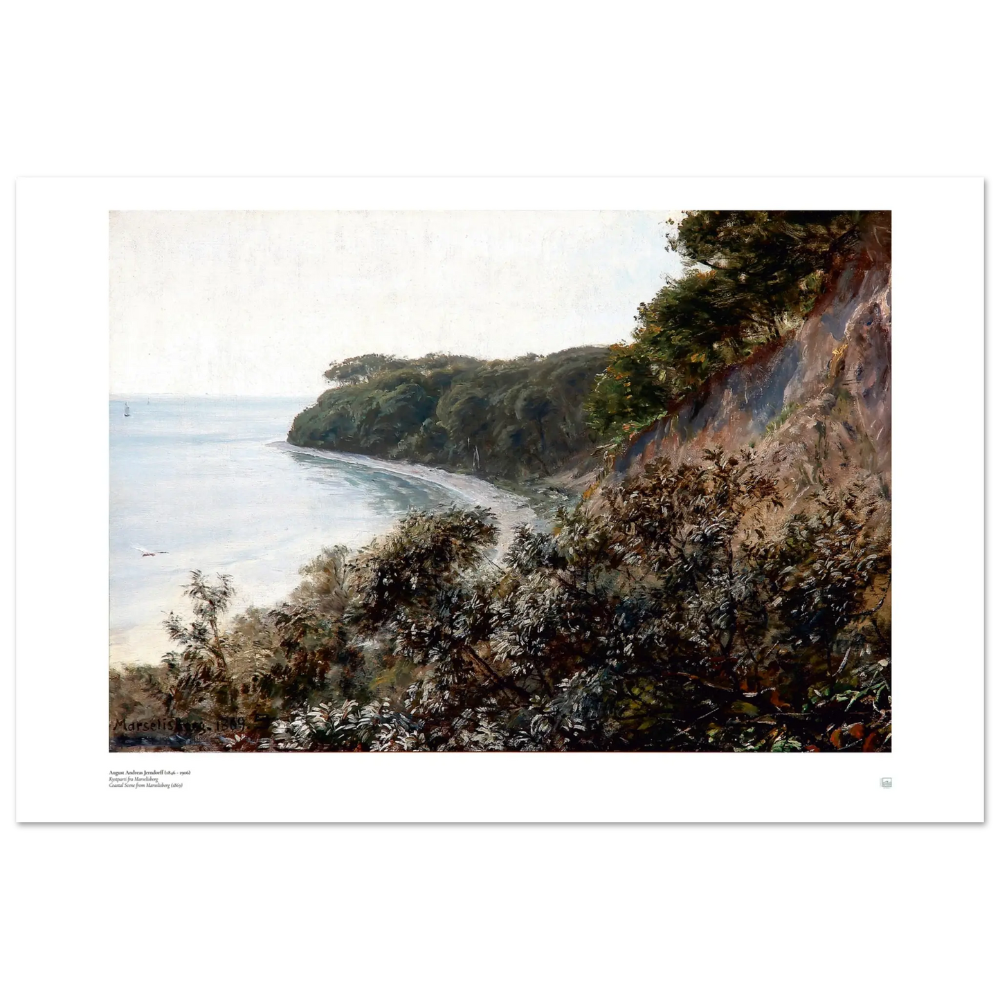Scandinavian wall art with Marselisborg shoreline