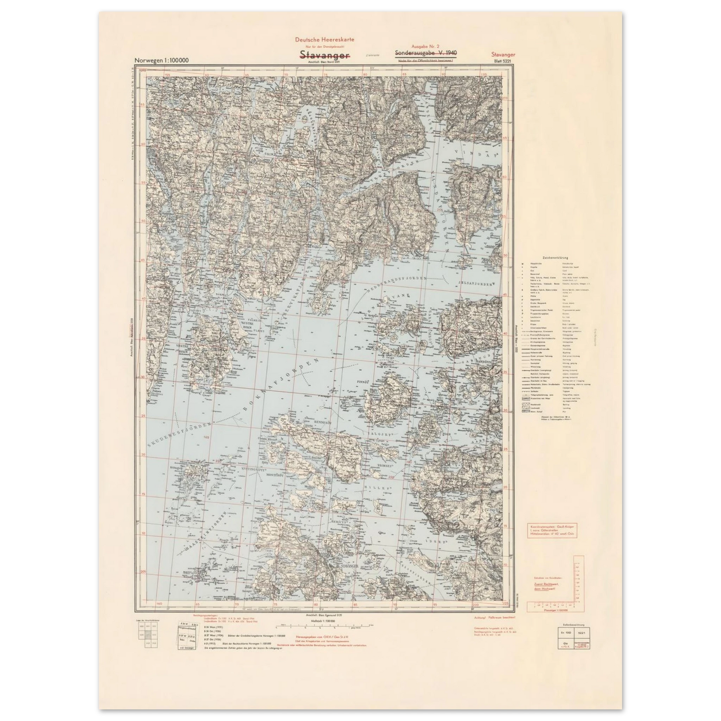 Scandinavian wall art with historic Stavanger map