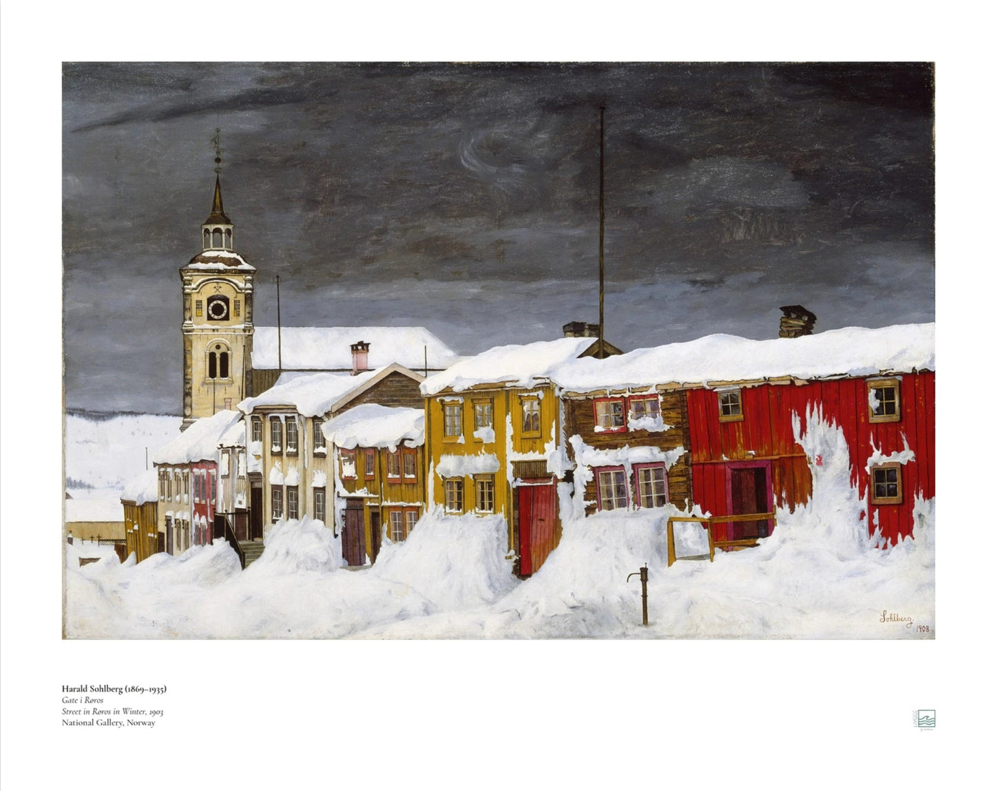 Sohlberg, Harald: Street in Røros in Winter