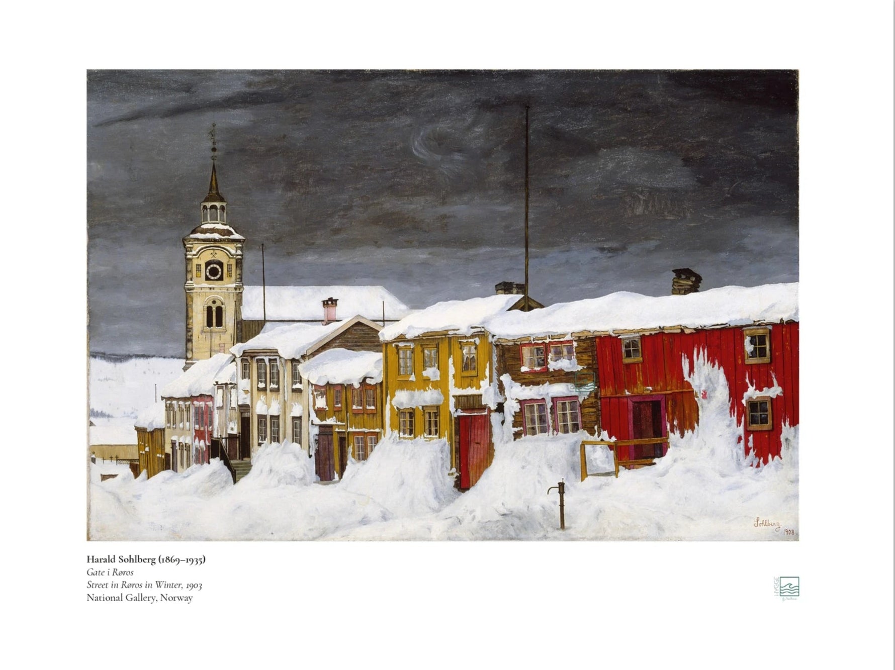Sohlberg, Harald: Street in Røros in Winter