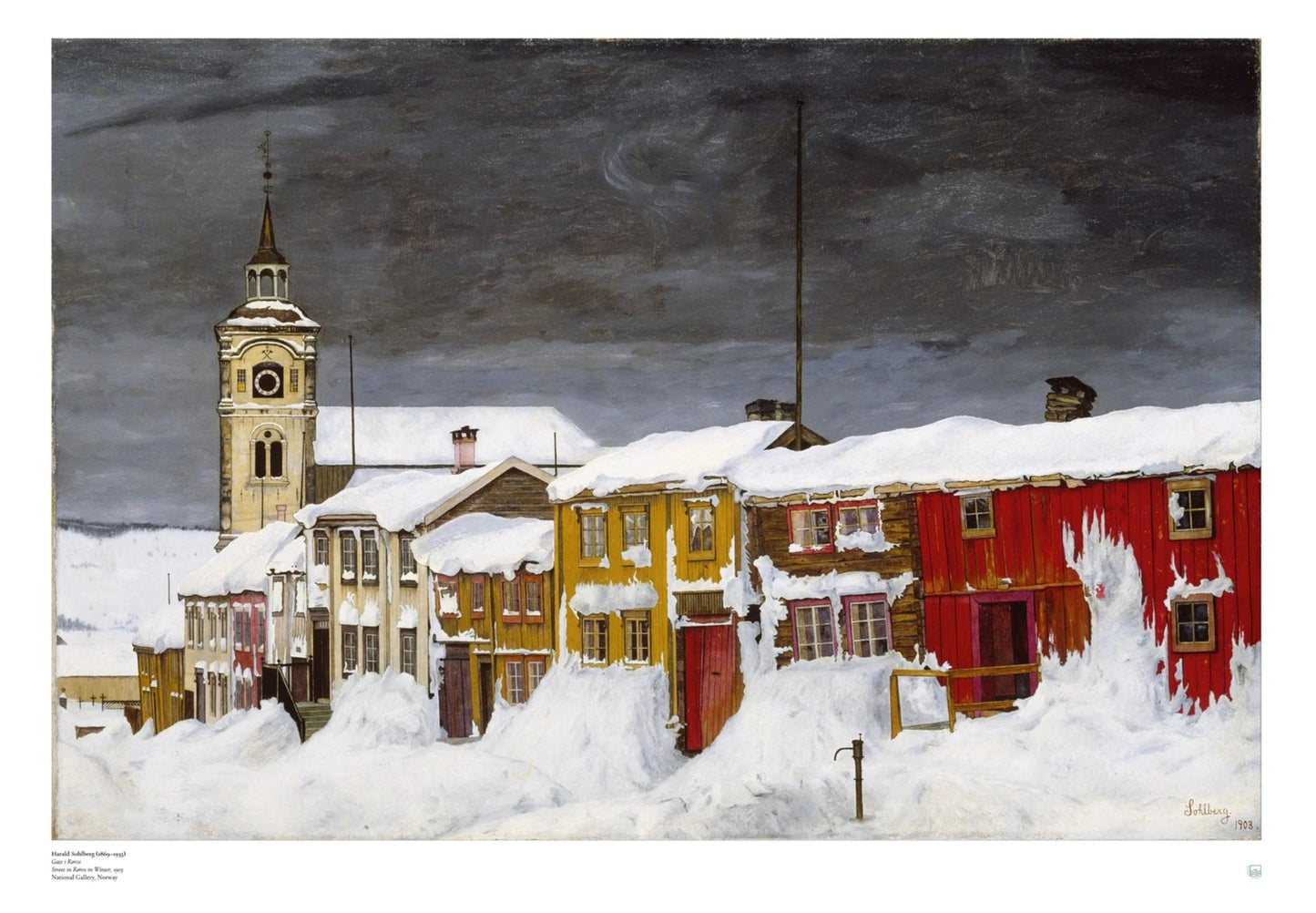 Sohlberg, Harald: Street in Røros in Winter