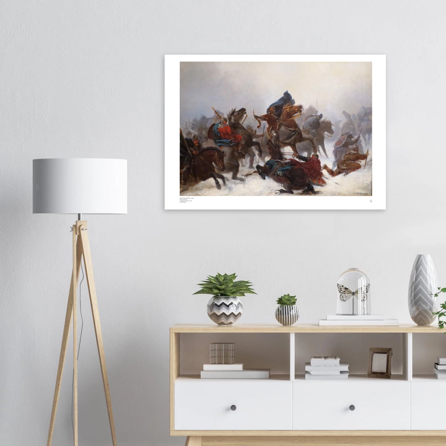 Nordic wall art print – The Flight of King Sverre by Peter Nicolai Arbo (1862)