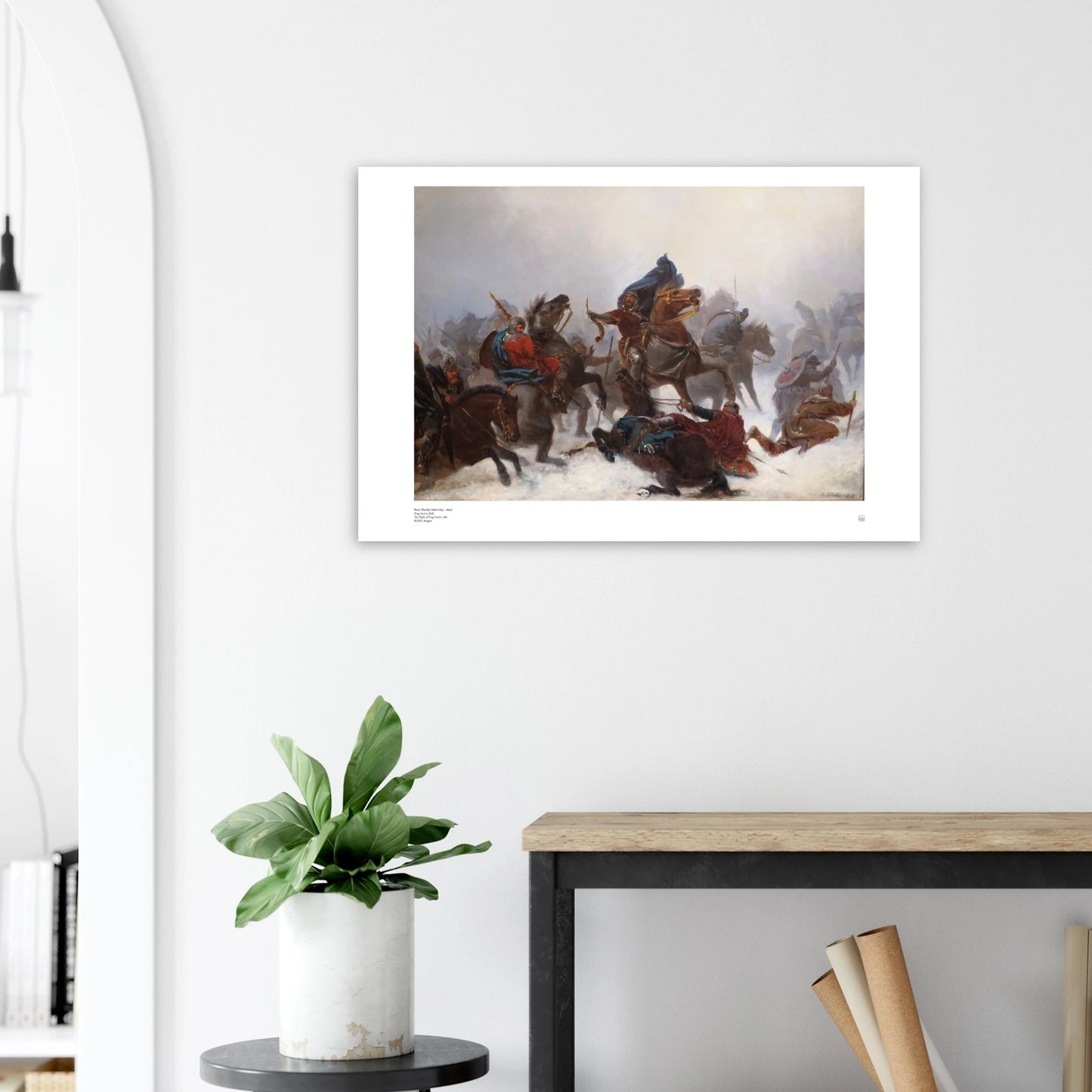 Nordic wall art print – The Flight of King Sverre by Peter Nicolai Arbo (1862)