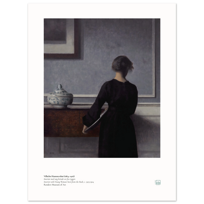 Vilhelm Hammershøi Interior with Young Woman Seen from the Back print