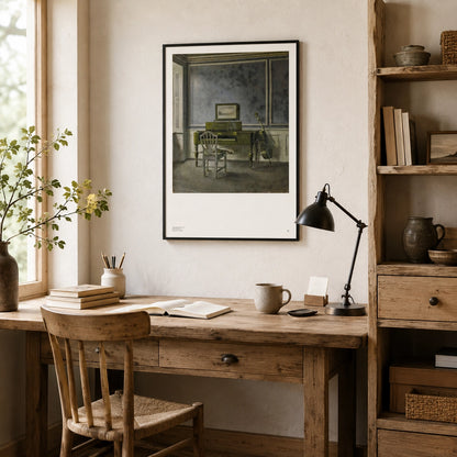 Vilhelm Hammershøi — Interior. The Music Room | Danish Art Print Poster