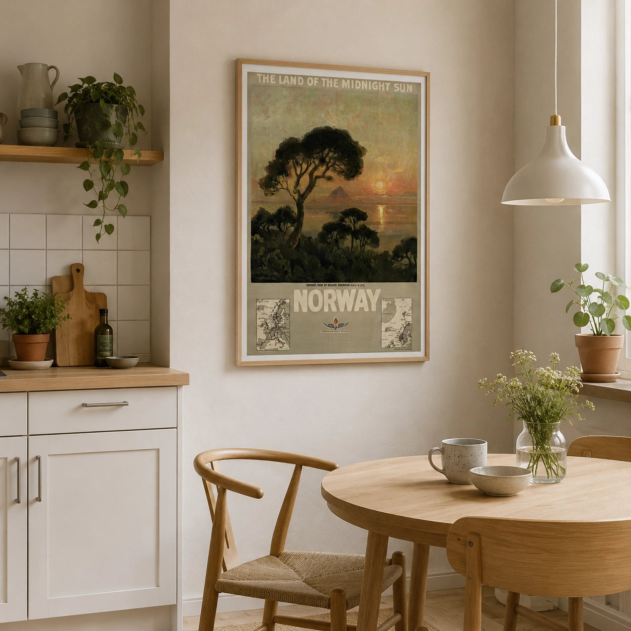 Midnattssol Norge Plakat – Vintage NSB Reiselivsreklame