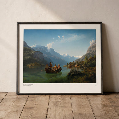 Tidemand & Gude – Bridal Procession on the Hardangerfjord | Norwegian Fjord Poster