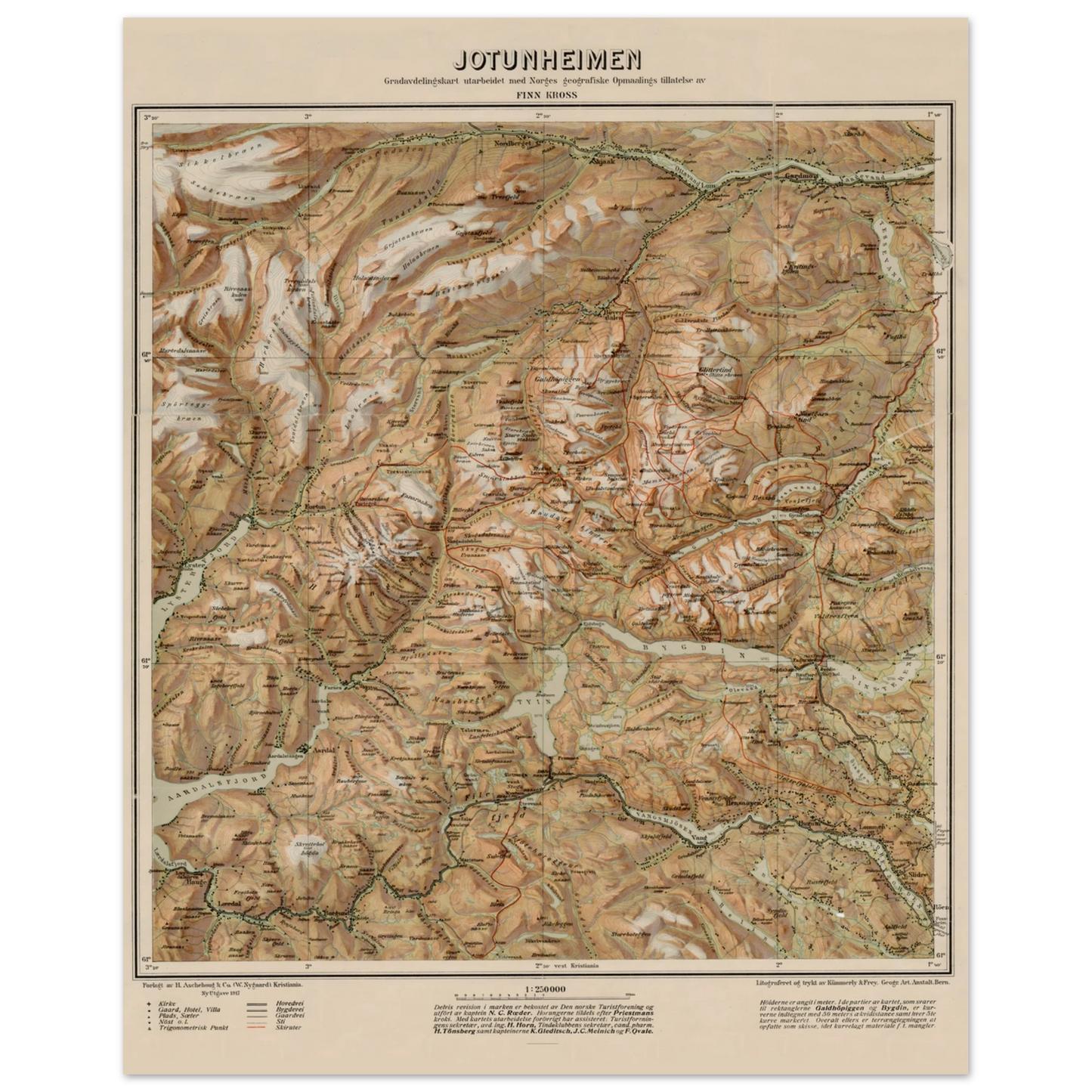 jotunheimen-1917-map-print-on-wall