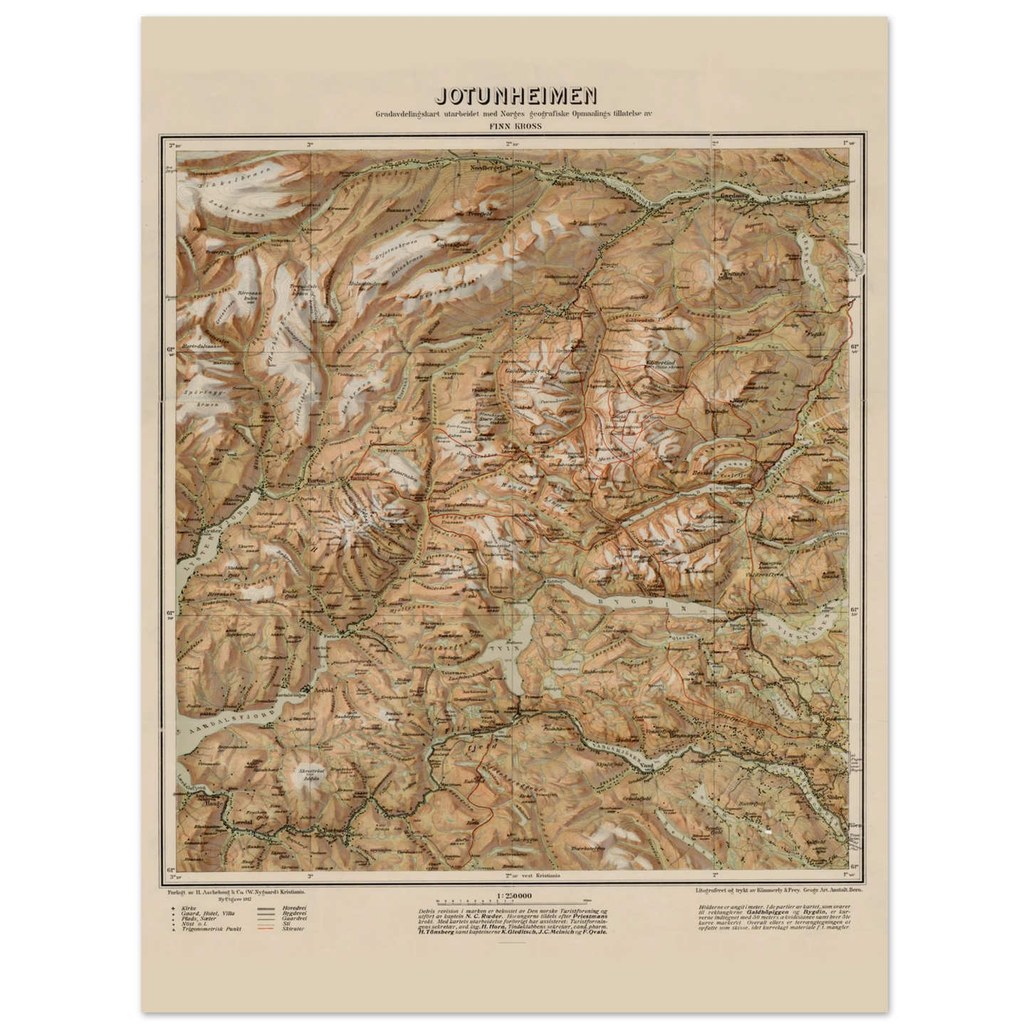 jotunheimen-1917-map-print
