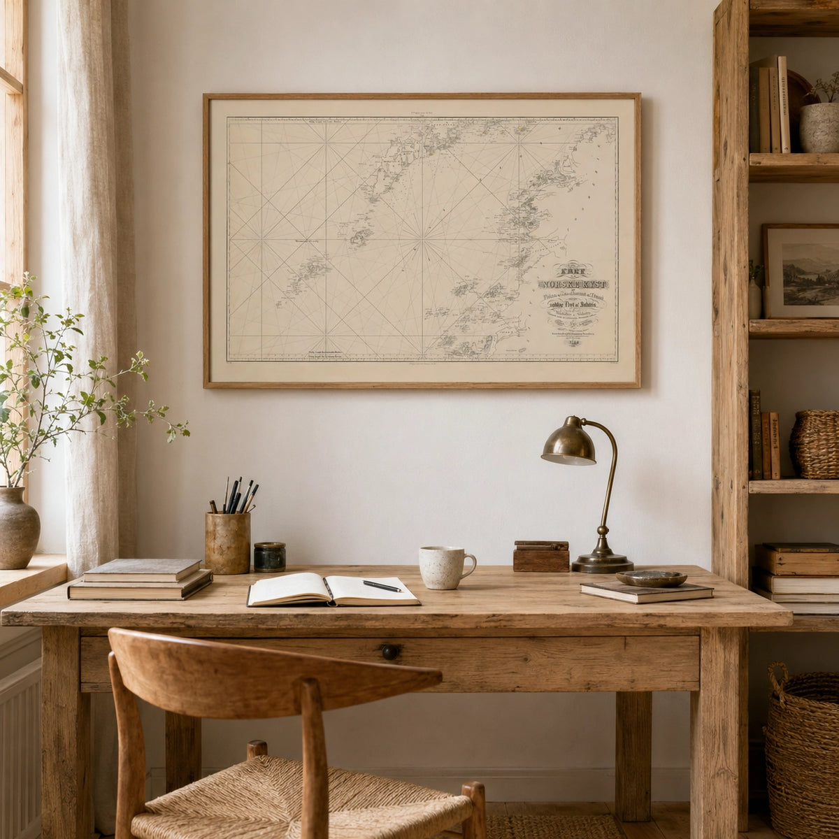 1838 coastal chart of Nordland, including southern Lofoten and the coast around Bodø.