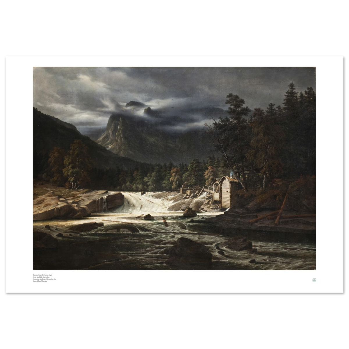 Thomas Fearnley Norwegian Landscape poster displayed in a calm Nordic room
