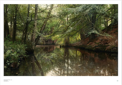 Peder Mørk Mønsted A Spring Day in the Forest at Sæby Å Danish art print poster in 100 x 70 cm