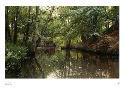 Peder Mørk Mønsted En forårsdag i skoven ved Sæby Å Scandinavian art poster in 70 x 50 cm