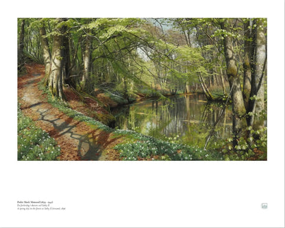 Peder Mørk Mønsted Parti fra Sæby Å Nordic nature art print in 50 x 40 cm