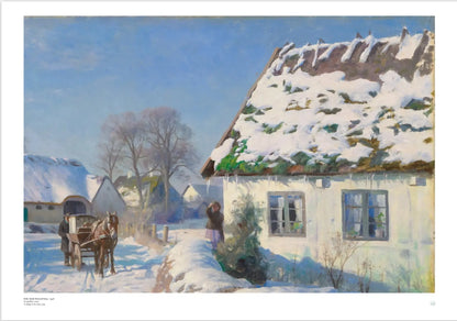 Peder Mørk Mønsted, ‘A Village in the Snow’ danish art print