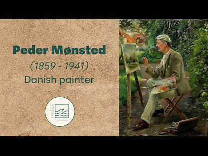 Peder Mørk Mønsted: A Spring Day in the Forest at Sæby Å (Stream) - print art