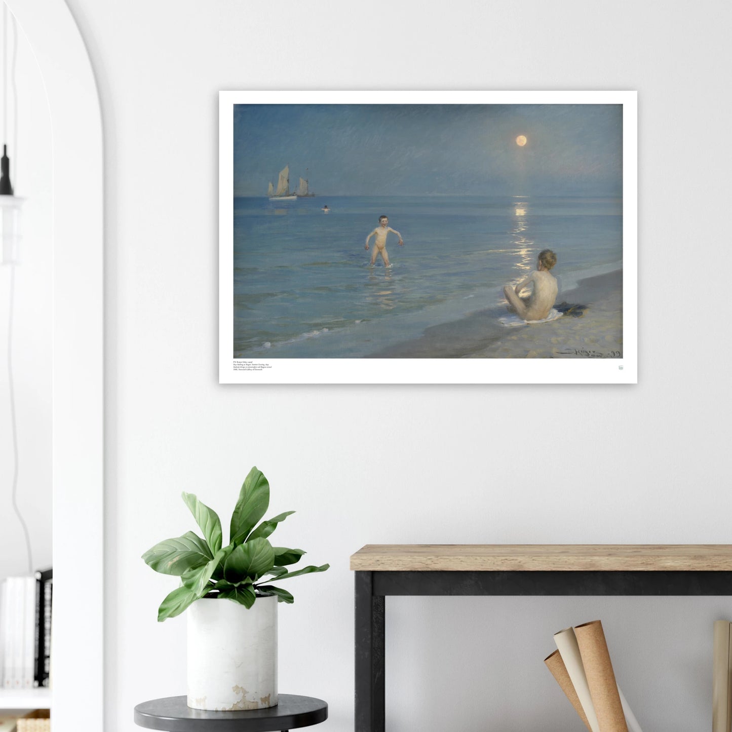 P.S. Krøyer Boys Bathing at Skagen Summer Evening Danish art print on wall