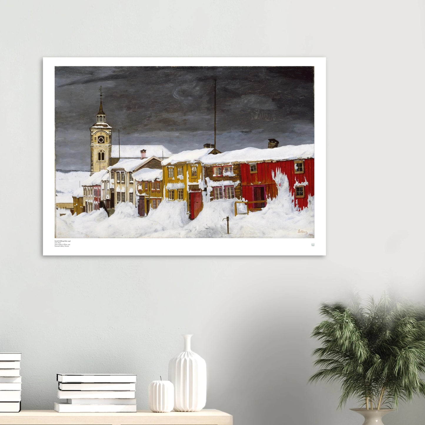 Sohlberg, Harald: Street in Røros in Winter