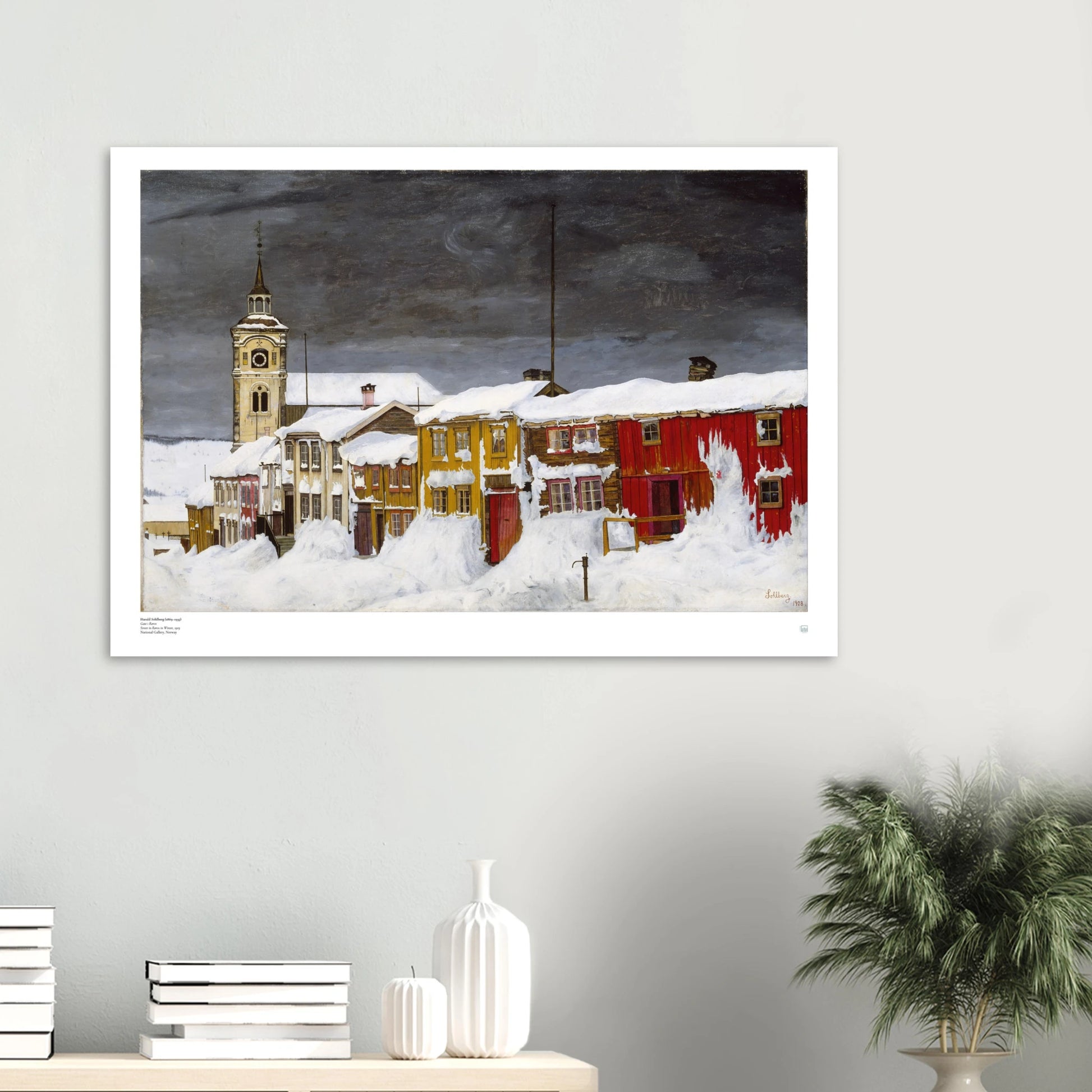 Sohlberg, Harald: Street in Røros in Winter