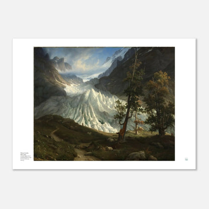 The Grindelwald Glacier by Thomas Fearnley Scandinavian wall art print in 40 x 50 cm