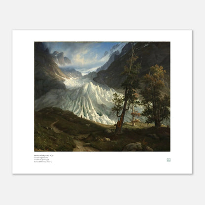 Grindelwaldgletscheren by Thomas Fearnley Norwegian mountain art print in 60 x 90 cm