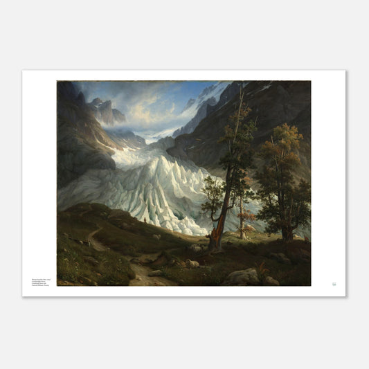 Large Thomas Fearnley The Grindelwald Glacier poster in 70 x 100 cm