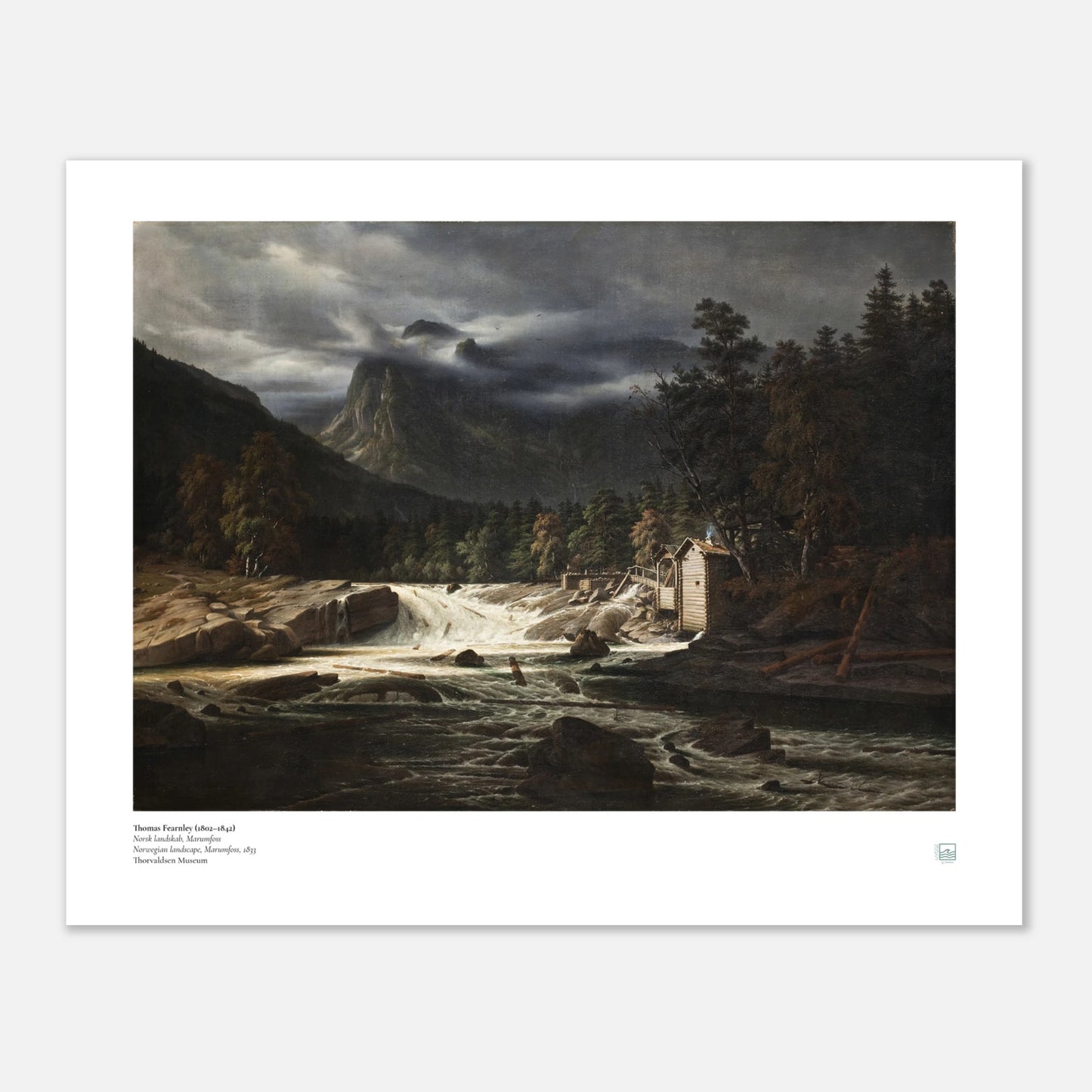 Norwegian Landscape by Thomas Fearnley Scandinavian wall art print in 40 x 50 cm