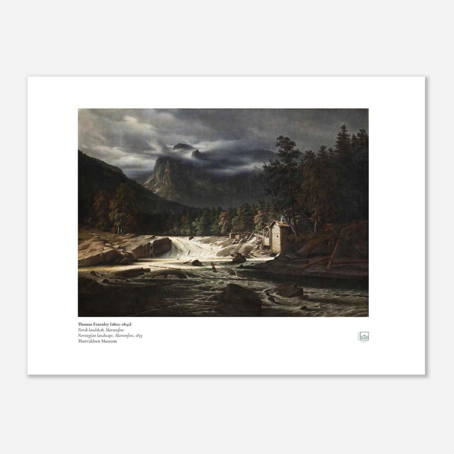 Norwegian Landscape by Thomas Fearnley Norwegian wall art in 60 x 90 cm