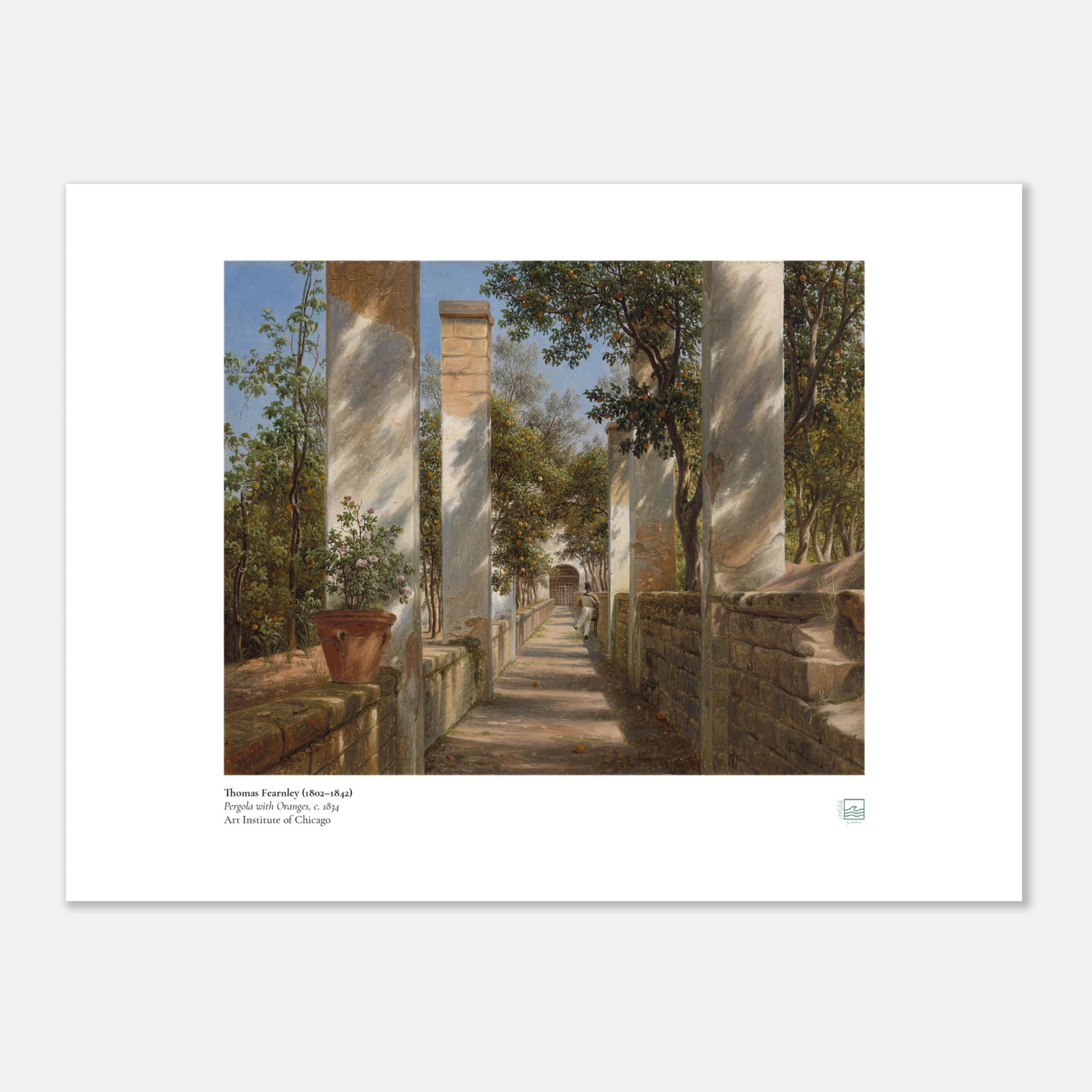 Thomas Fearnley Pergola with Oranges Norwegian art print poster in 30 x 40 cm