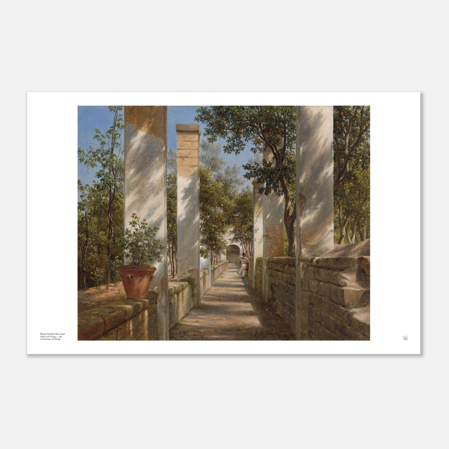 Pergola with Oranges by Thomas Fearnley Norwegian art print in 60 x 90 cm