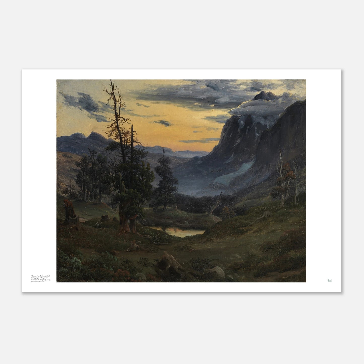 Large Thomas Fearnley Sunrise in the Wengernalp poster in 70 x 100 cm