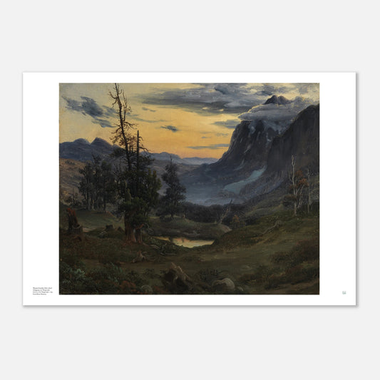 Large Thomas Fearnley Sunrise in the Wengernalp poster in 70 x 100 cm